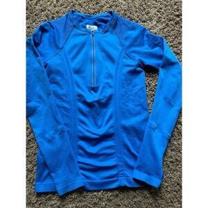 ATHLETA  1/4 Zip Long Sleeve Pullover Athletic Jacket Women's Med Royal Blue EUC